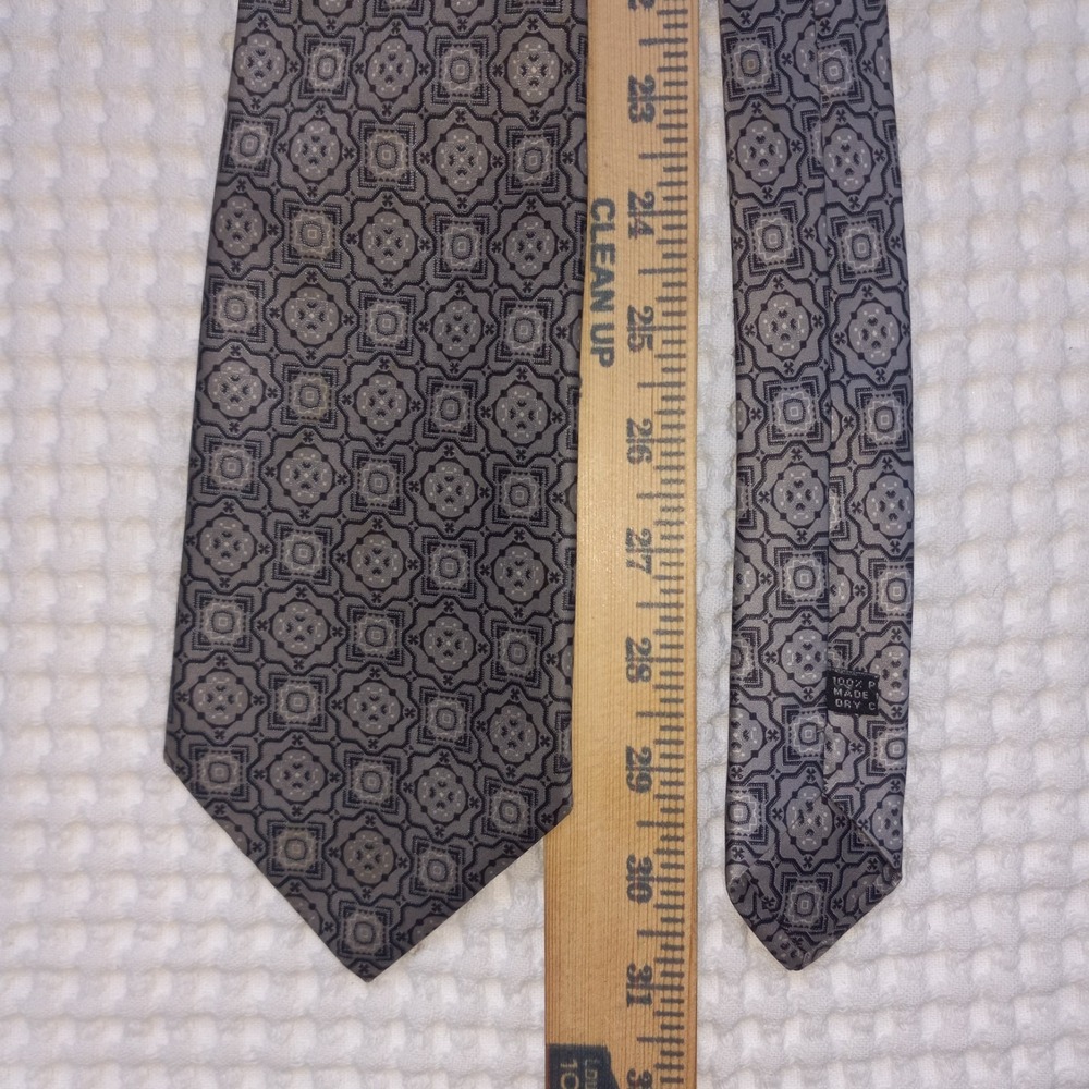 Stefano Ricci Luxury Collection Silk Tie Extra Long Gray Black  64"L 3.5" Italy - Picture 2 of 8
